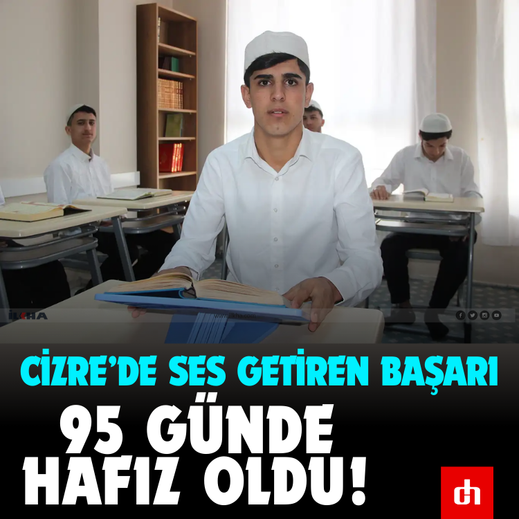 Cizre’de ses getiren başarı: 95 günde hafızlık tacını giydi