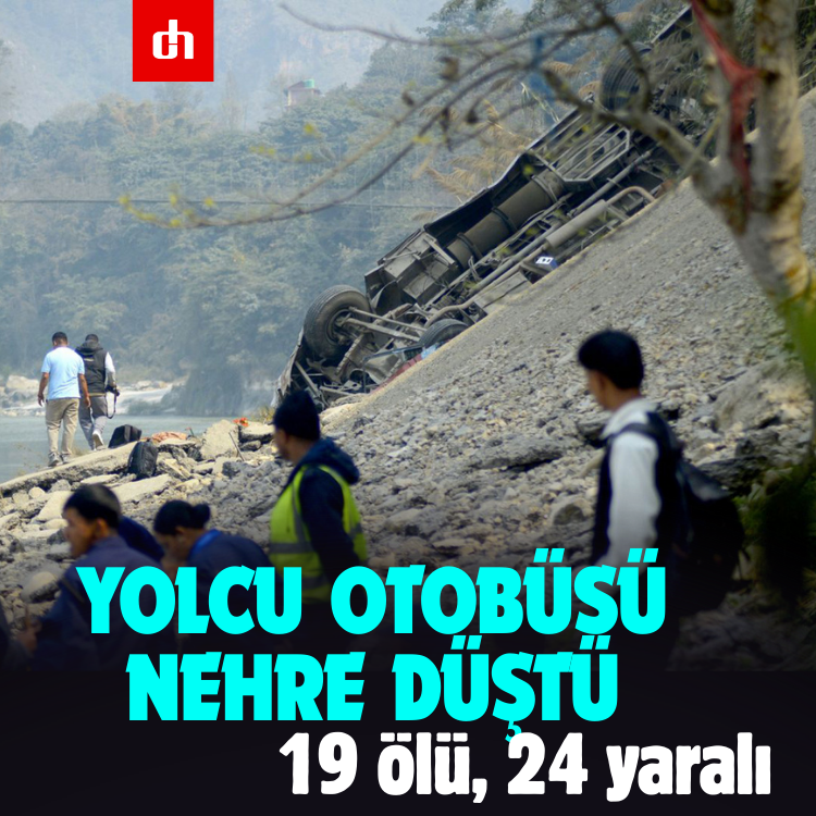 Yolcu otobüsü nehre düştü: 19 ölü, 24 yaralı