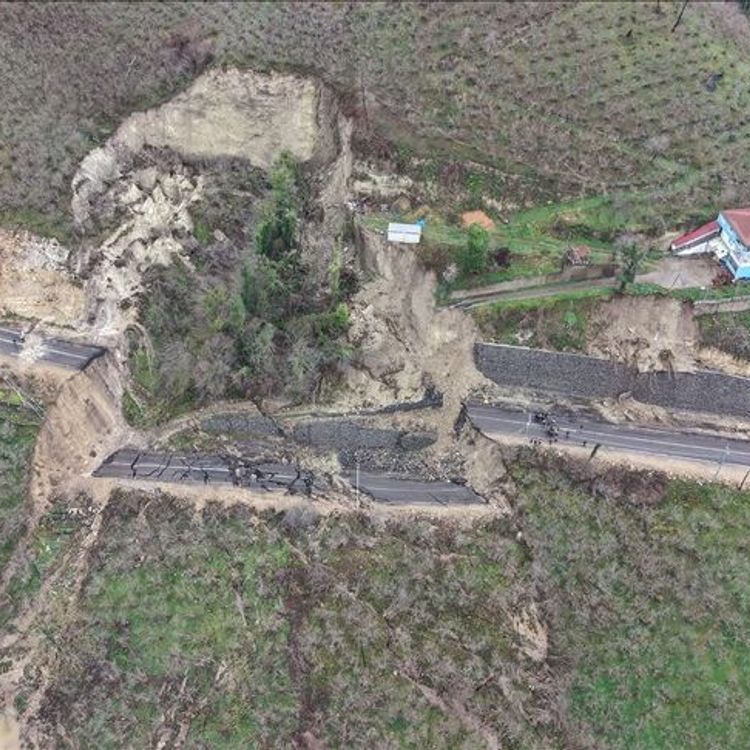 Ordu'da Şiddetli Heyelan: Mahalle Yolu Kapandı, Evler Tahliye Edildi