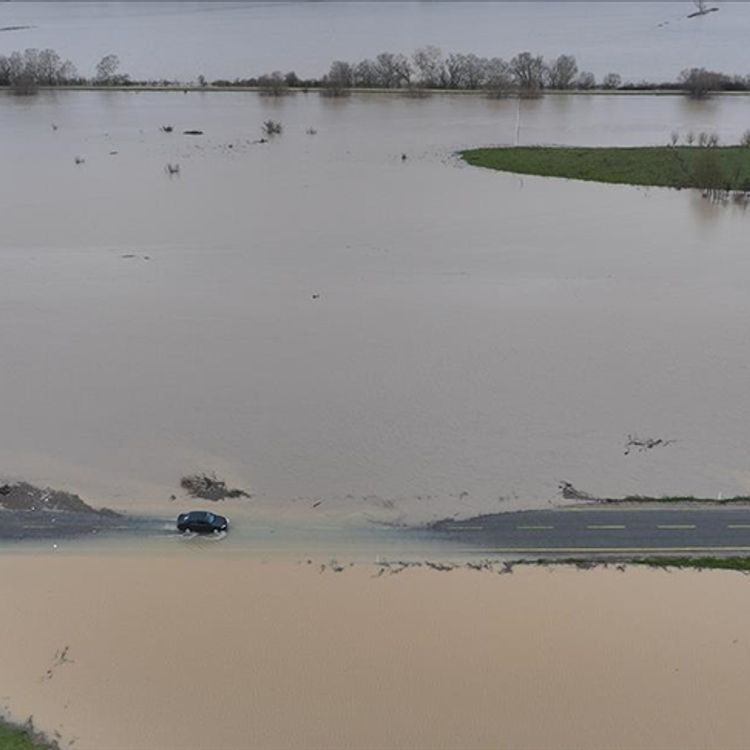 Debisi yükselen Meriç Nehri arazilere yayıldı!