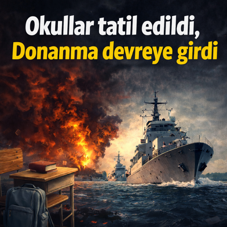 Okullar tatil edildi, donanma devreye girdi