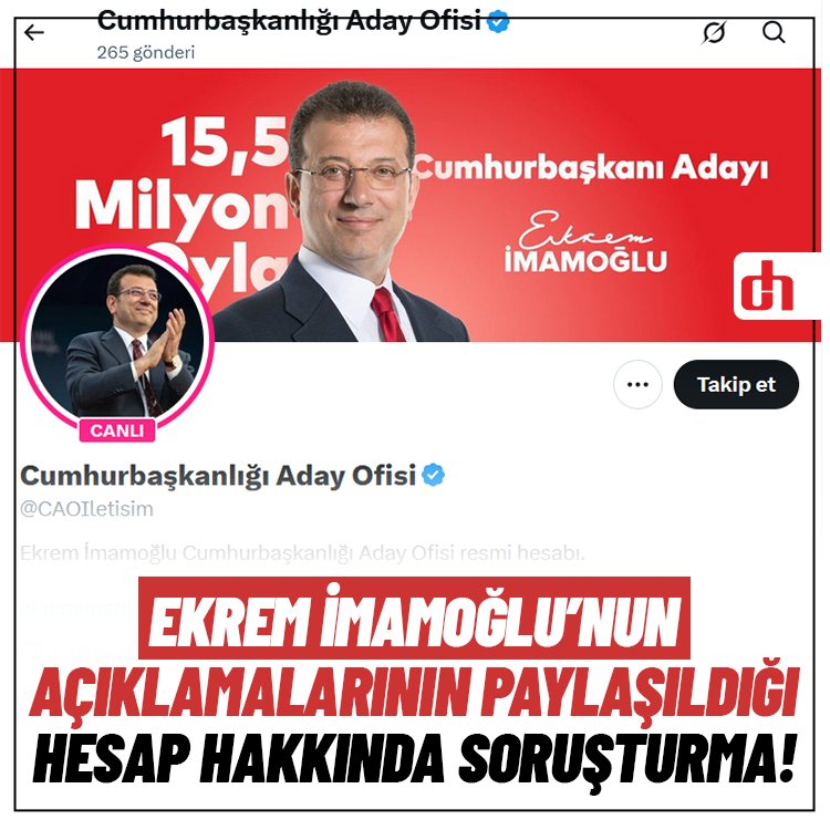 CAOIletisim hesabına Cumhurbaşkanına hakaret soruşturması başlatıldı