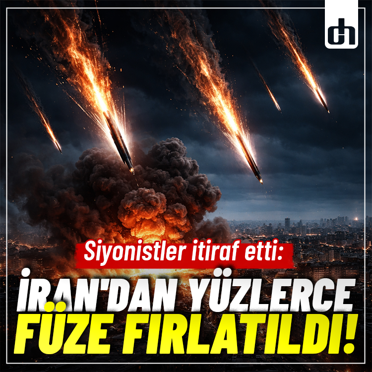 Siyonistler itiraf etti: İran'dan yüzlerce füze fırlatıldı!