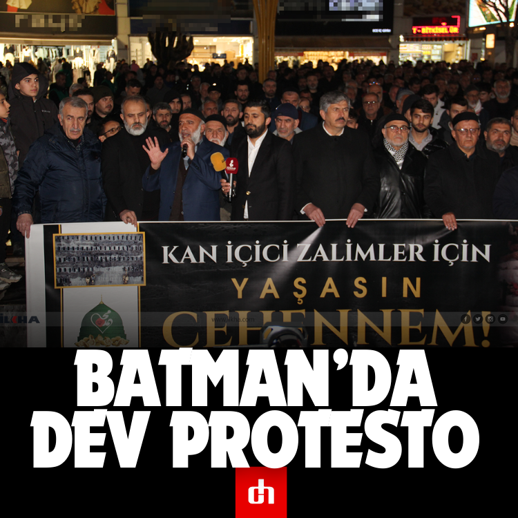 Batman’da Dev Protesto: Binlerce Kişi İran’a Yönelik Saldırılar İçin Meydanlara İndi