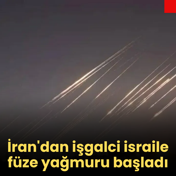 İran'dan işgalci israile füze yağmuru başladı