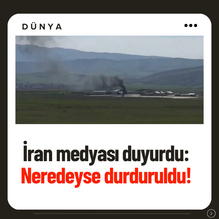 İran medyası duyurdu: Neredeyse durduruldu!