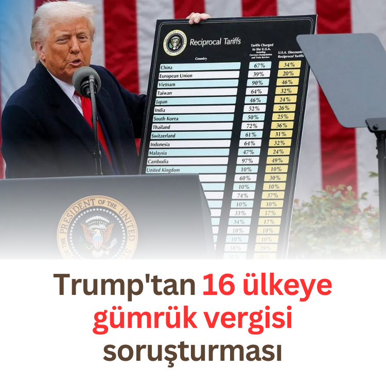 Trump'tan 16 ülkeye gümrük vergisi soruşturması