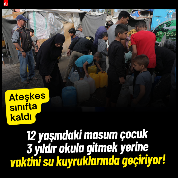 Ateşkes sınıfta kaldı: 12 yaşındaki masum çocuk 3 yıldır okula gitmek yerine vaktini su kuyruklarında geçiriyor!