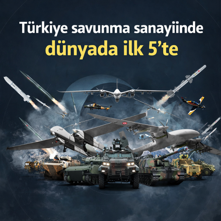 Türkiye savunma sanayiinde dünyada ilk 5'te