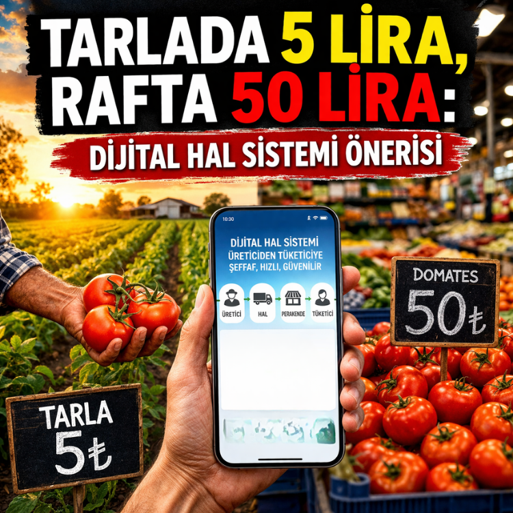 Tarlada 5, rafta 50 lira: Dijital hal sistemi önerisi