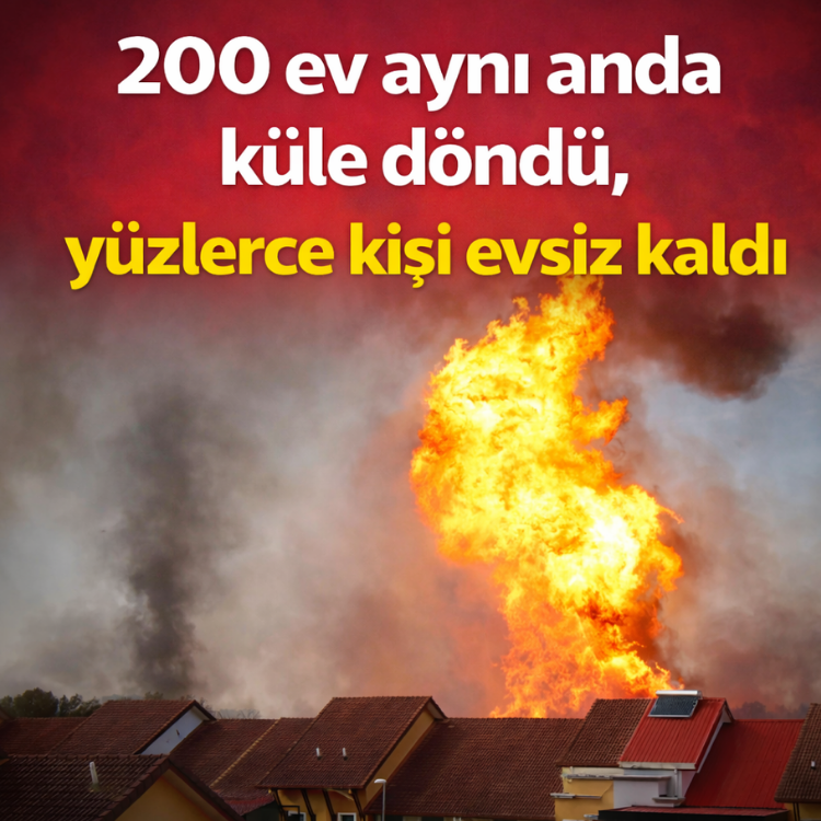 200 ev aynı anda küle döndü, yüzlerce kişi evsiz kaldı