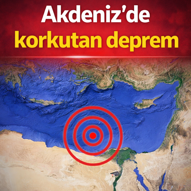 Akdeniz'de korkutan deprem