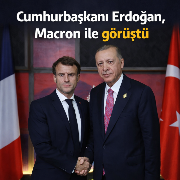 Cumhurbaşkanı Erdoğan, Macron ile görüştü