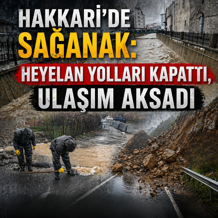 Hakkari’de sağanak: Heyelan yolları kapattı, ulaşım aksadı