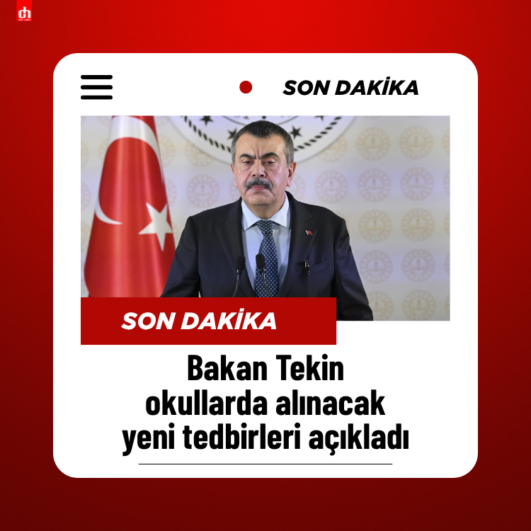 Bakan Tekin alınan kararları duyurdu