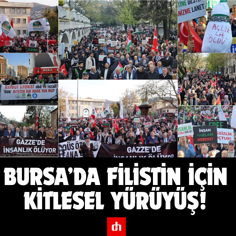 Bursa’da Filistin için kitlesel yürüyüş!