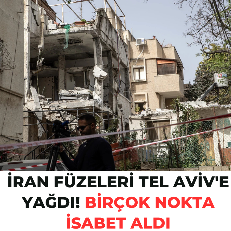 İran füzeleri Tel Aviv'e yağdı! Birçok nokta isabet aldı