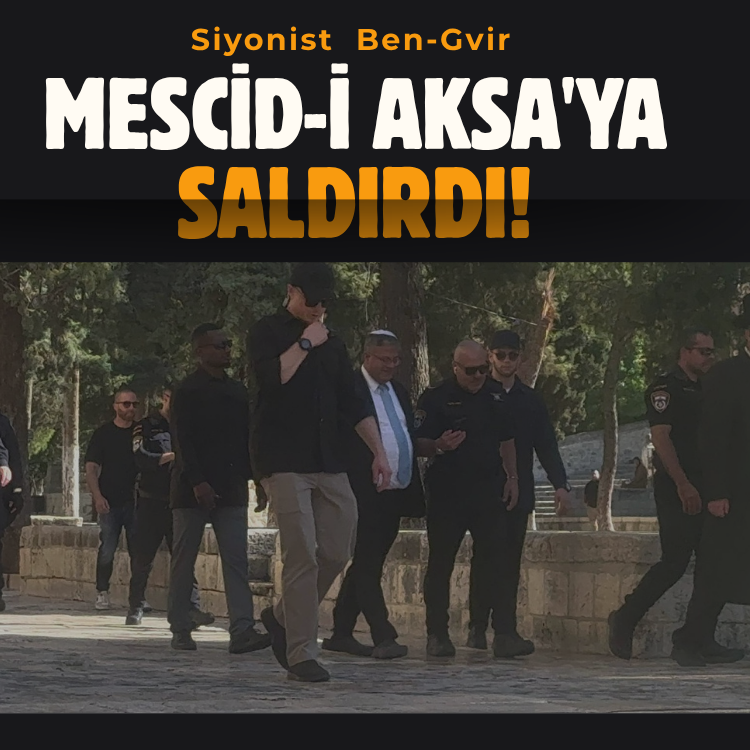 Siyonist Ben-Gvir, Mescid-i Aksa'ya saldırdı!