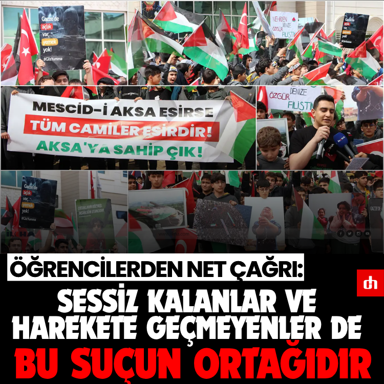 Öğrencilerden net çağrı: "Sessiz kalanlar ve harekete geçmeyenler de bu suçun ortağıdır"