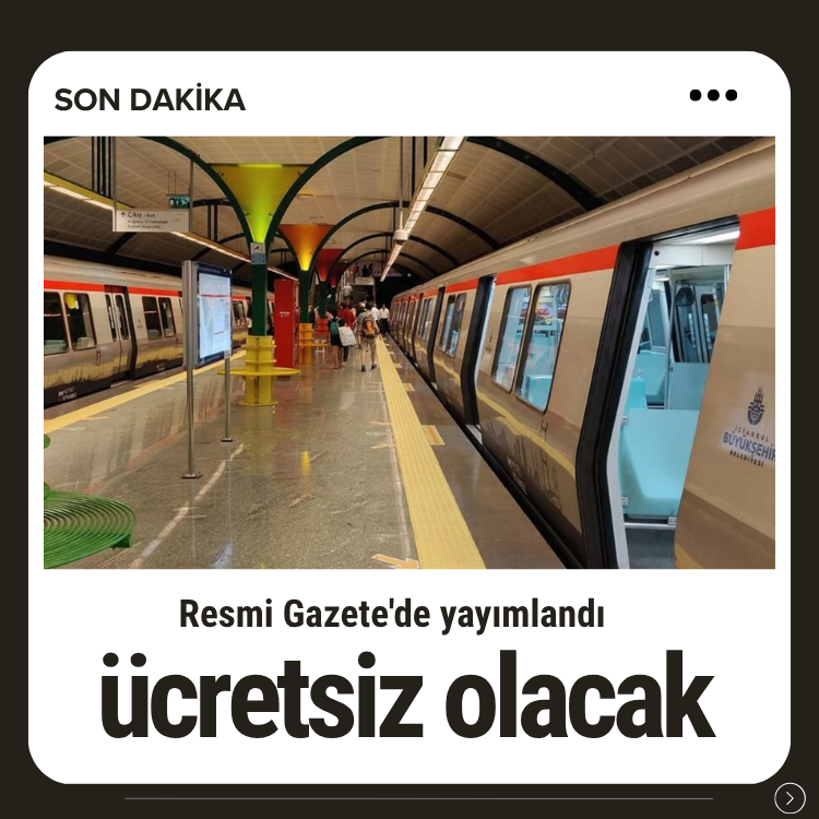 Resmi Gazete'de yayımlandı: 23 Nisan'da toplu taşıma ücretsiz olacak