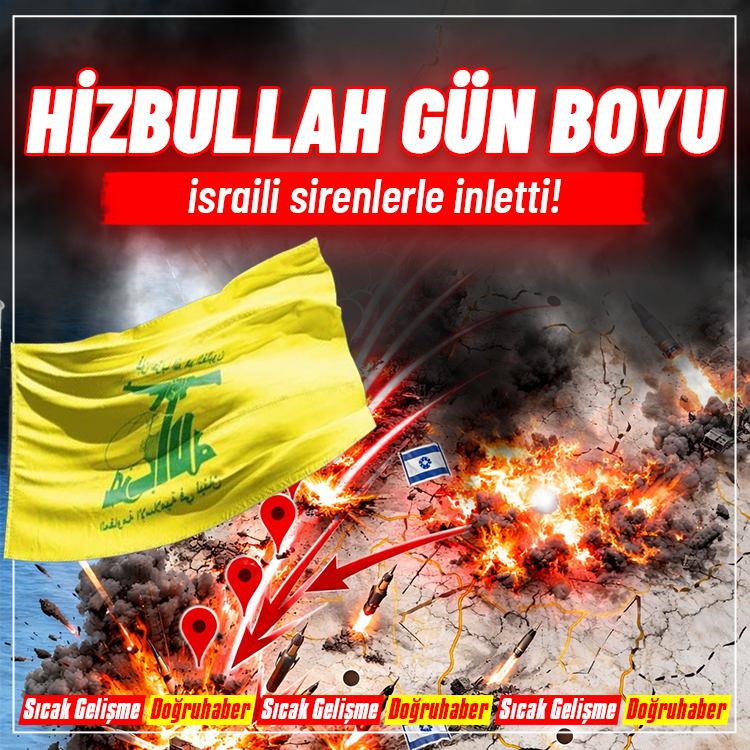 Hizbullah israili gün boyu sirenlerle inletti!