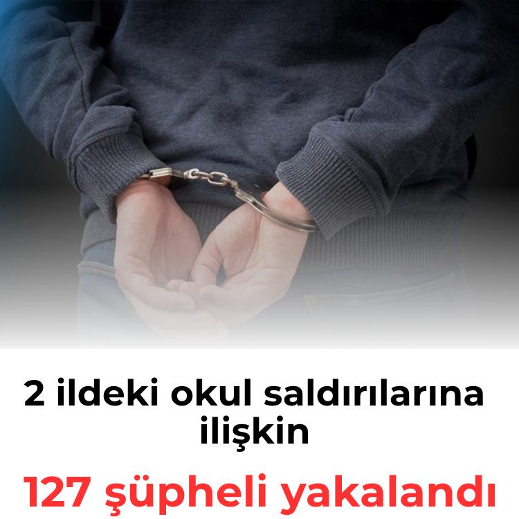 2 ildeki okul saldırılarına ilişkin 127 şüpheli yakalandı