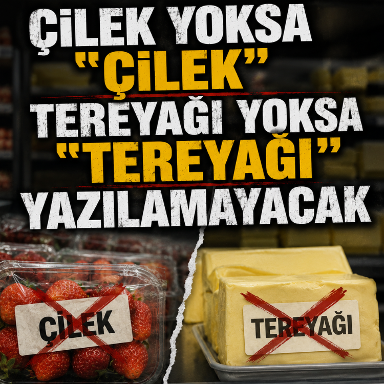 Çilek yoksa ''çilek'', tereyağı yoksa ''tereyağı''  yazılamayacak