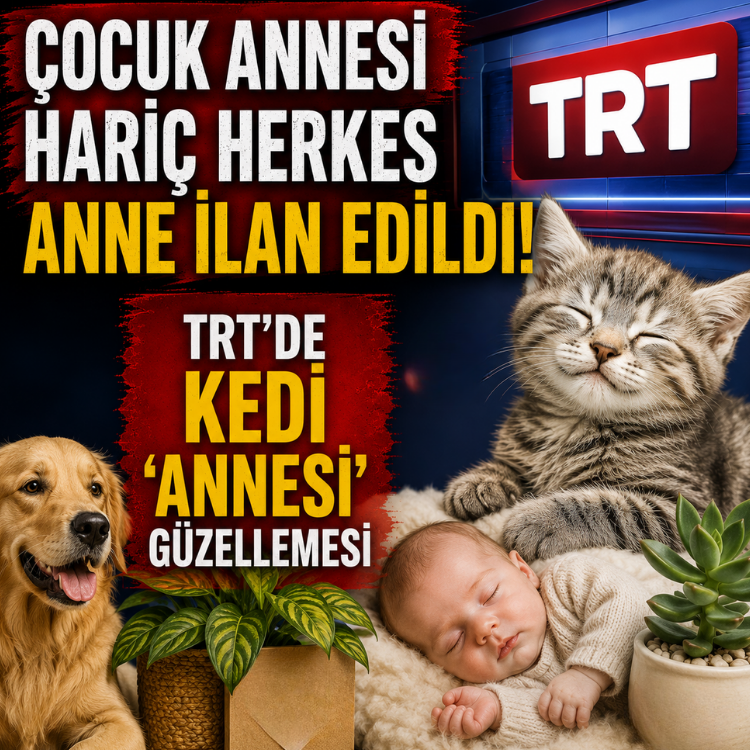Çocuk annesi hariç herkes anne ilan edildi! TRT'de kedi-köpek ''annesi'' güzellemesi