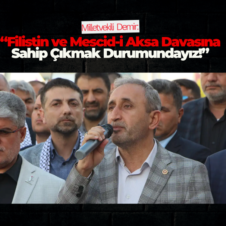 Milletvekili Demir: Filistin ve Mescid-i Aksa davasına sahip çıkmak durumundayız!