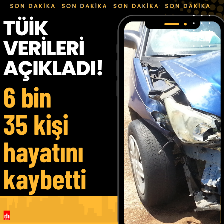 TÜİK verileri açıkladı! 6 bin 35 kişi hayatını kaybetti