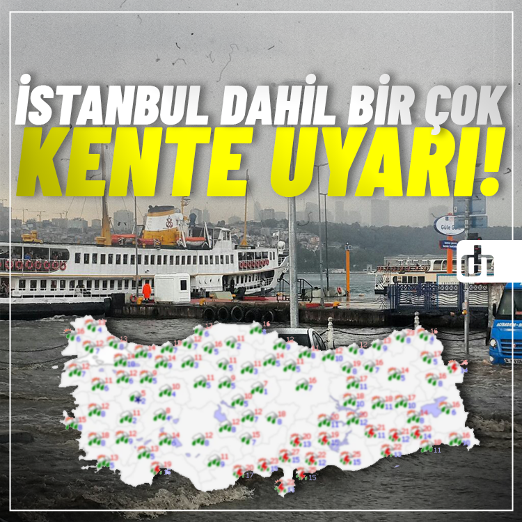 Meteoroloji saat verdi: İstanbul dahil birçok ilde yağış var!