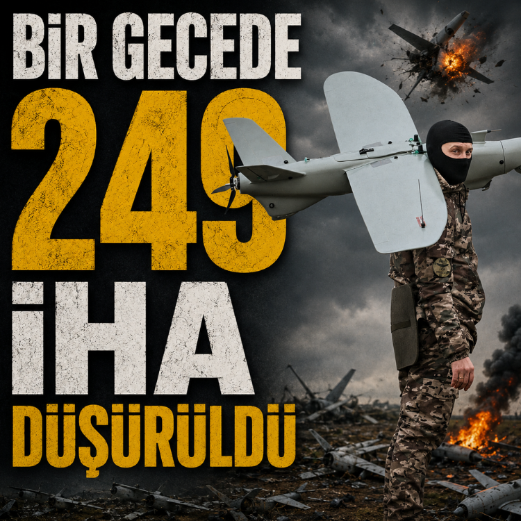 Bir gecede 249 İHA düşürüldü
