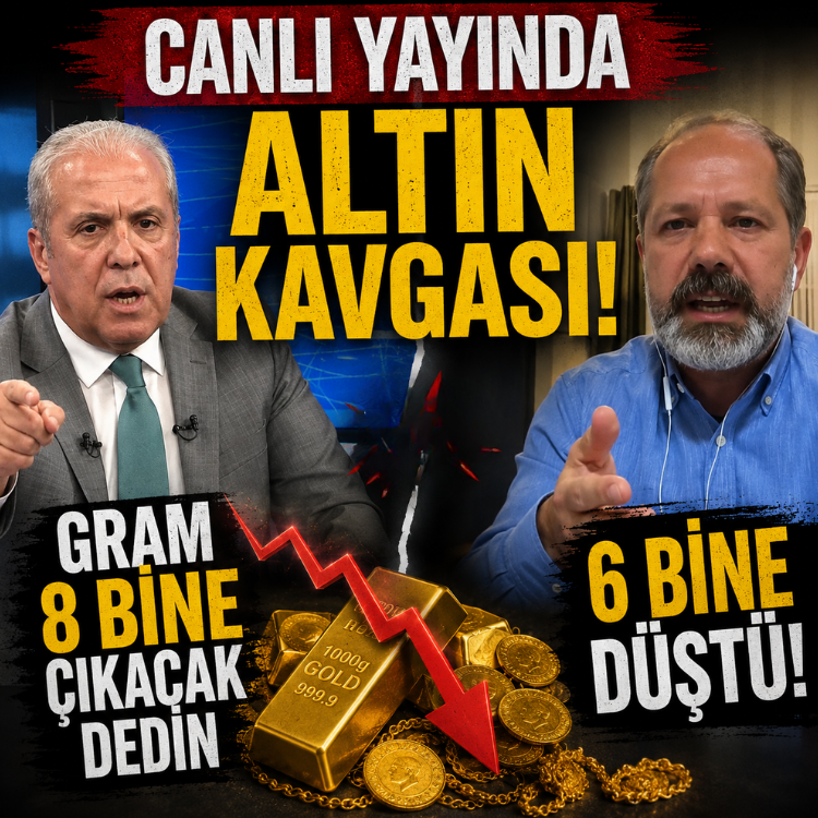 Canlı yayında altın kavgası: Gram 8 bine çıkacak dedin 6 bine düştü