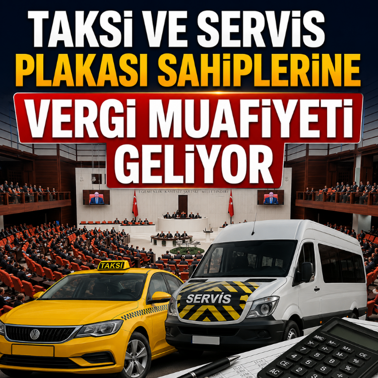 Taksi ve servis plakası sahiplerine vergi muafiyeti geliyor