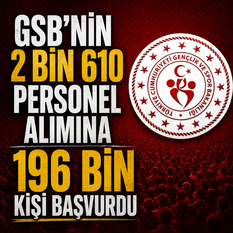 GSB'nin 2 bin 610 personel alımına 196 bin kişi başvurdu