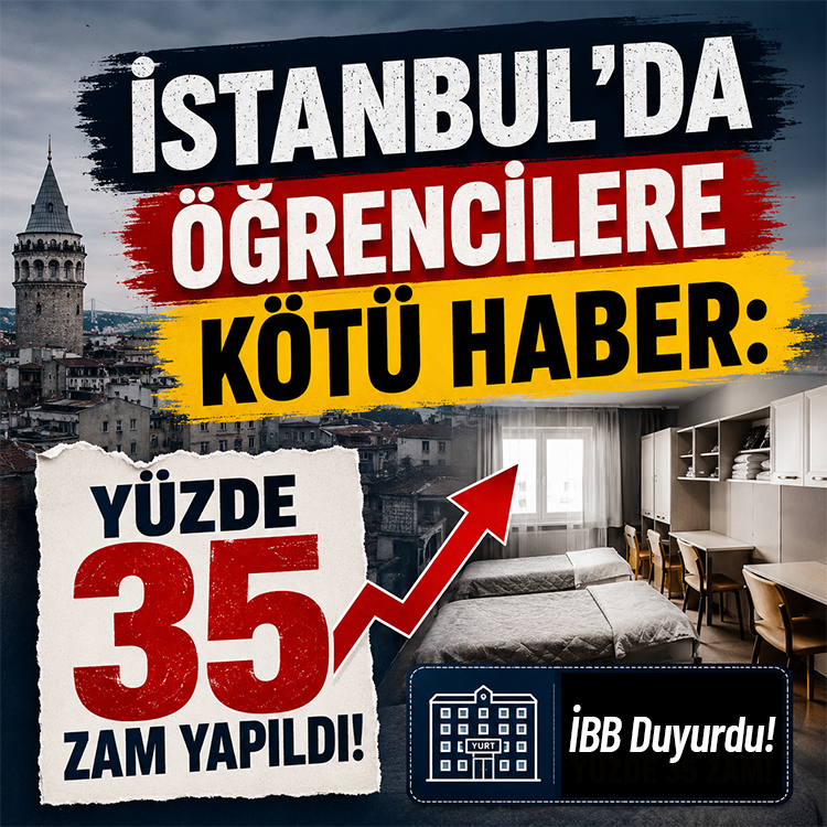 İstanbul'da Öğrencilere Kötü Haber: Yüzde 35 Zam Yapıldı!