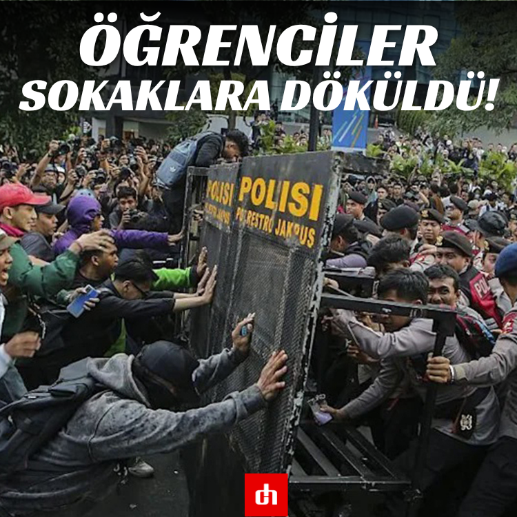 Öğrenciler "İflasa Giden Endonezya" sloganıyla sokaklara döküldü!