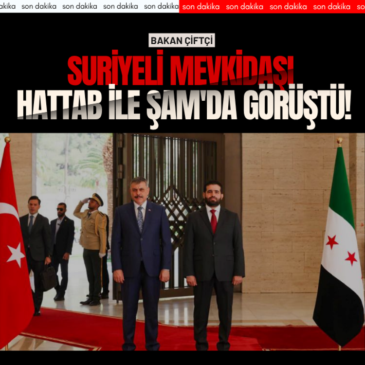 Bakan Çiftçi, Suriyeli mevkidaşı Hattab ile Şam'da görüştü!