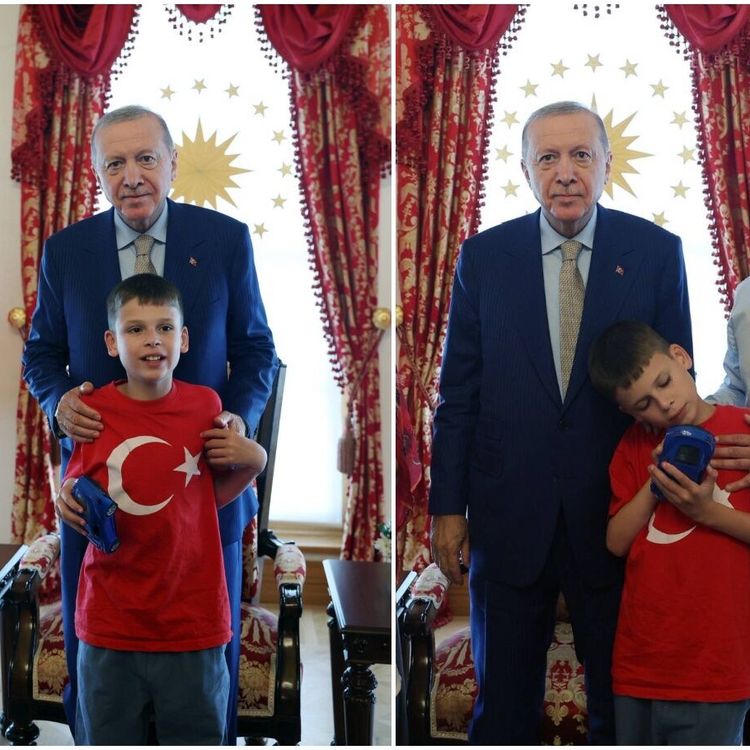 Cumhurbaşkanı Erdoğan, camilerde kek dağıtan otizmli Joshua Harris'i kabul etti!
