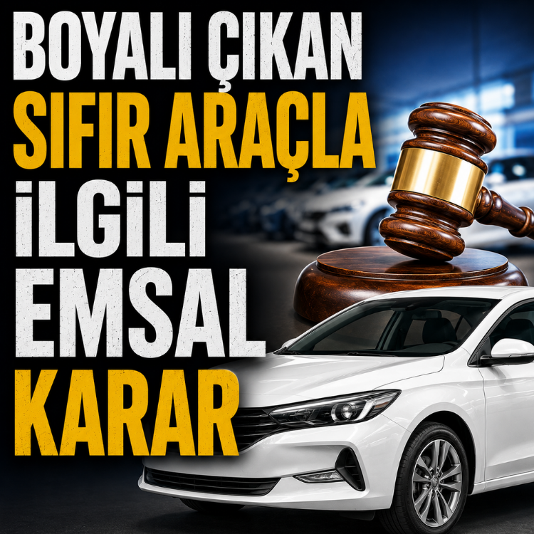 Boyalı çıkan sıfır araçla ilgili emsal karar
