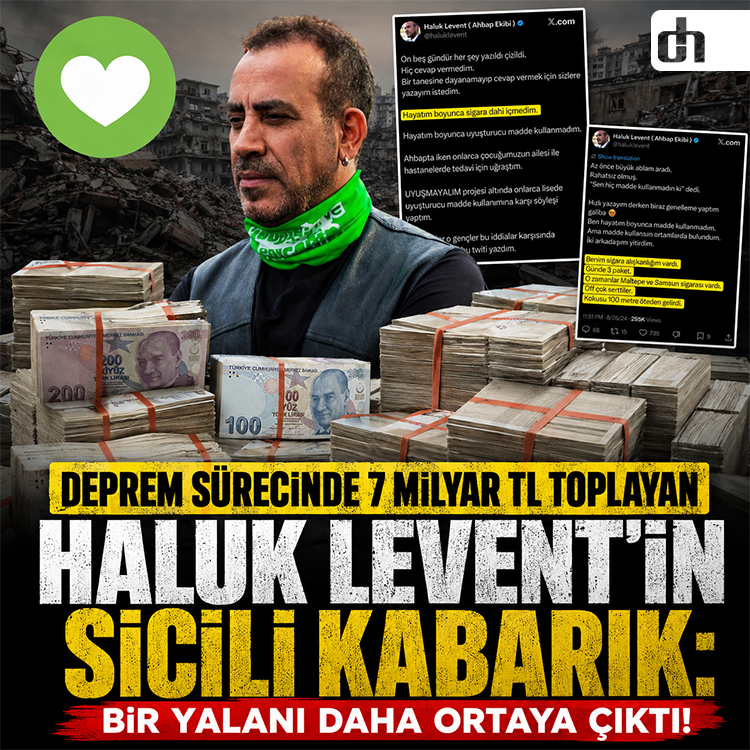 Deprem Sürecinde 7 Milyar TL Toplayan Haluk Levent'in Sicili Kabarık: Bir Yalanı Daha Ortaya Çıktı!
