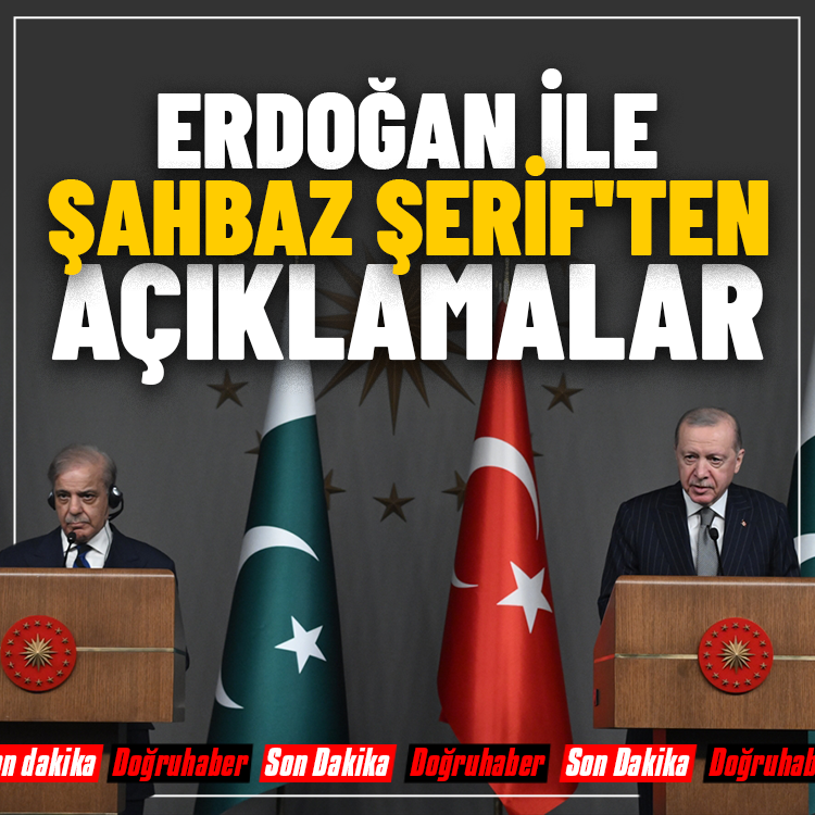 Erdoğan ile Şahbaz Şerif'ten açıklamalar