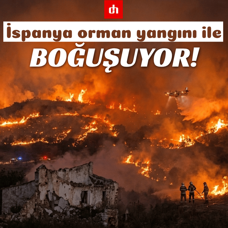 İspanya orman yangını ile boğuşuyor!