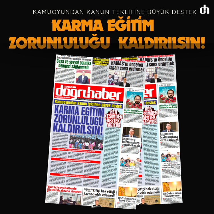 Kamuoyundan kanun teklifine büyük destek  KARMA EĞİTİM  ZORUNLULUĞU  KALDIRILSIN!