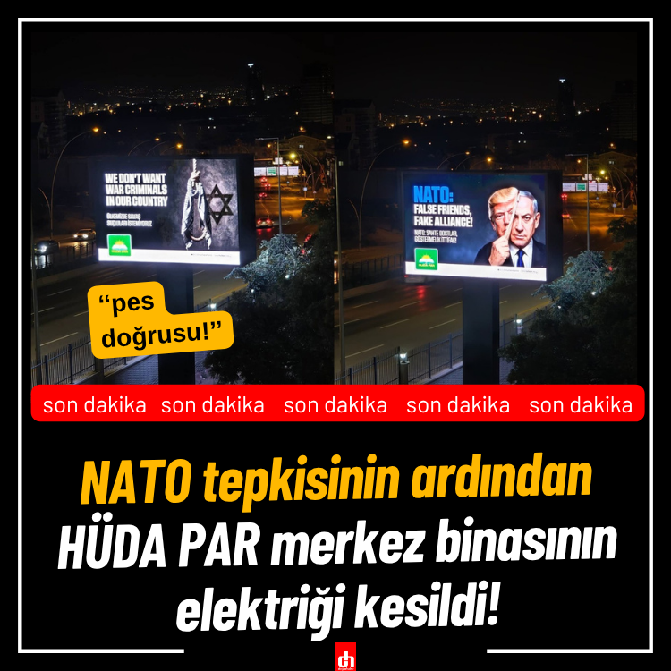 NATO tepkisinin ardından HÜDA PAR merkez binasının elektriği kesildi!