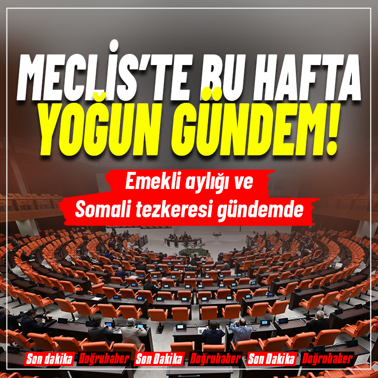 TBMM'de bu hafta emekli aylığı ve Somali tezkeresi gündemde