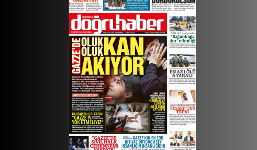 Gazze’de  OLUK OLUK  KAN AKIYOR!