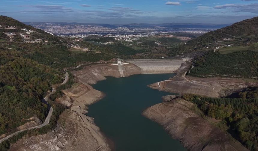 Yuvacık barajından gelen dron görüntüleri, kuraklığın ciddiyetini gözler önüne serdi