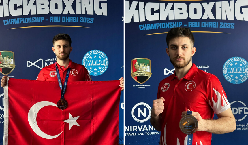 Kick Boks Şampiyonası'nda Türkiye'den üçüncülük!