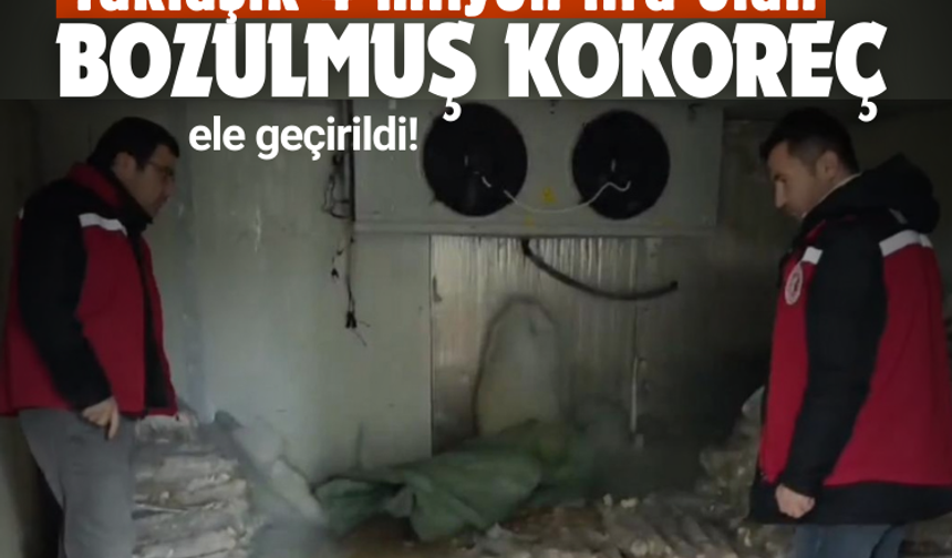 Yaklaşık 4 milyon lira olan bozulmuş kokoreç ele geçirildi!